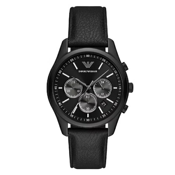 EMPORIO ARMANI 亞曼尼 Antonio系列 AR11583 雋永紳士風格三眼手錶 黑面 41MM｜樂天全館特惠中★指定刷卡回饋10%