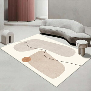 暖色現代簡約客廳地毯沙發茶幾墊臥室床邊毯輕奢滿鋪素色極簡地毯