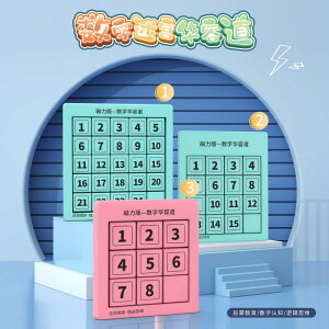 數字華容道迷盤滑動智力拼圖數學磁力畫板兒童邏輯益智玩具幼兒園4018