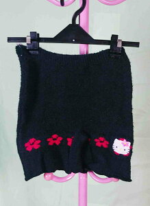 【震撼精品百貨】Hello Kitty 凱蒂貓 針織短褲 黑 震撼日式精品百貨