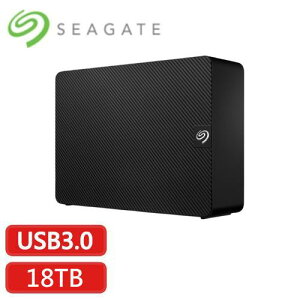 【最高9%回饋 5000點】SEAGATE希捷Expansion 18TB USB3.0 3.5吋外接硬碟-黑(STKP18000400)