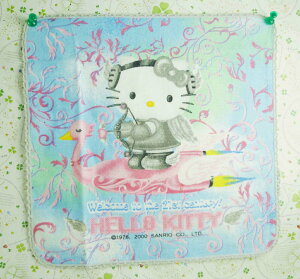 【震撼精品百貨】Hello Kitty 凱蒂貓 方巾-限量款-射箭-藍色 震撼日式精品百貨