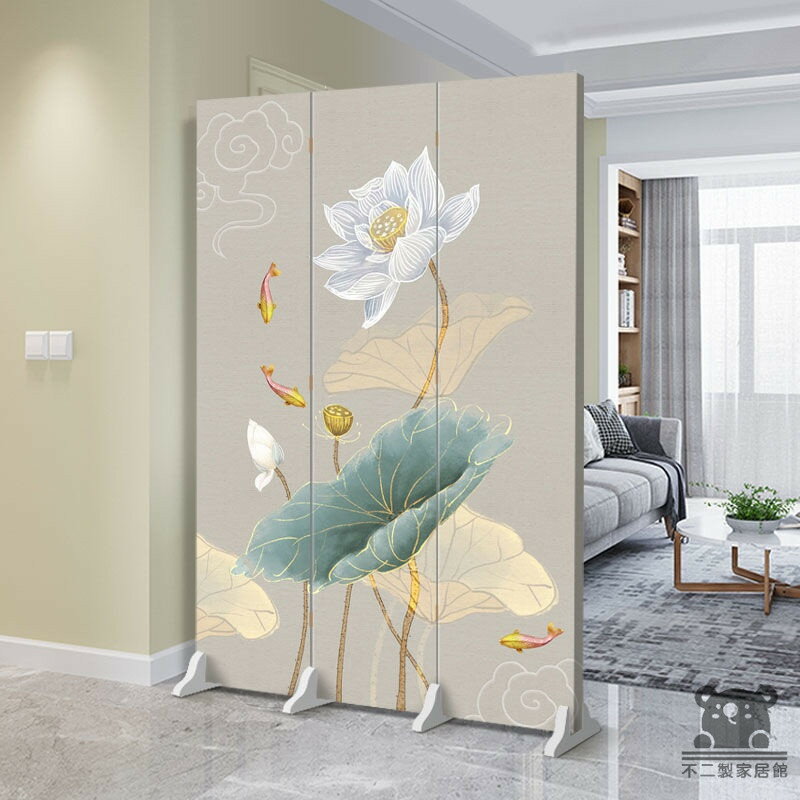 公司貨 可開發票 【免運 客製化】贈送底座+輪子 客製化屏風 北歐風屏風 簡約屏風 臥室屏風 客廳屏風隔間 隔斷屏風 辦公室屏風全館八折 工廠現貨直銷 特惠/年底鉅惠 5h108 0