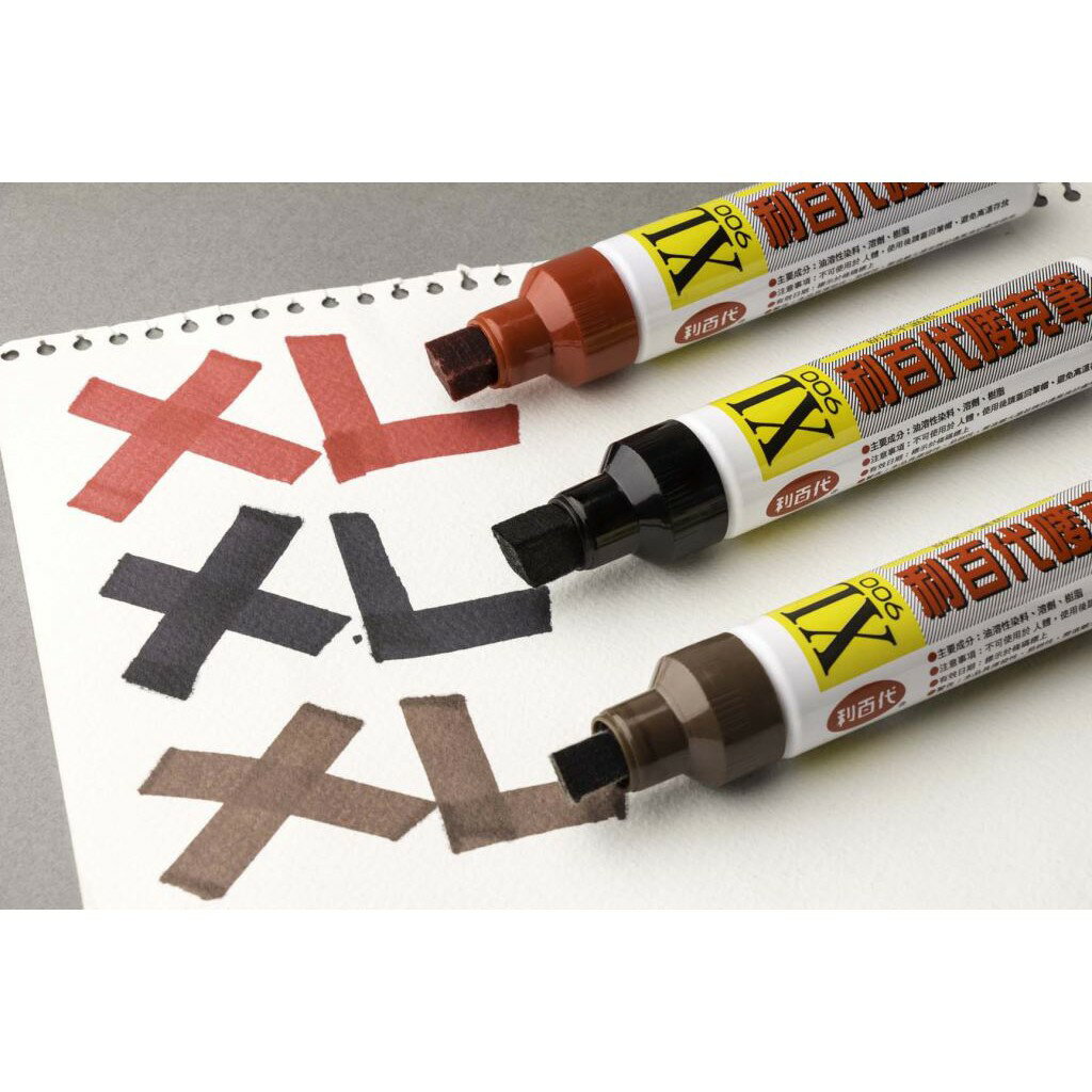 【K.J總務部】利百代 900XL特大號嘜克筆(3~13MM斜方尖) 8色組 1