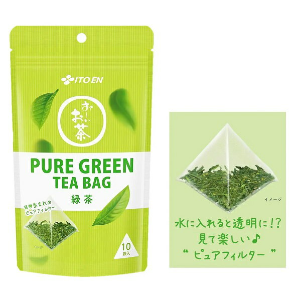 【江戶物語】ITOEN 伊藤園 10袋入 輕透綠茶茶包 25g 保溫瓶 三角立體茶包 冷沖熱泡 日式綠茶 日本原裝進口