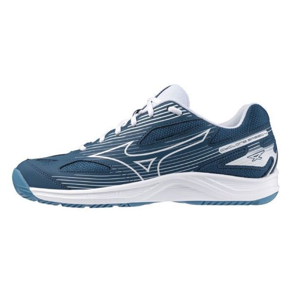 Mizuno Cyclone Speed 4 [V1GA238022] 男女 排球鞋 基本款 運動 訓練 輕量 藍白