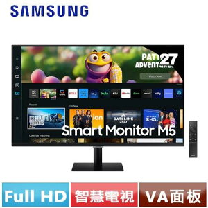 【最高22%回饋 5000點】 SAMSUNG三星 27型 S27CM500EC M5 智慧聯網螢幕 黑