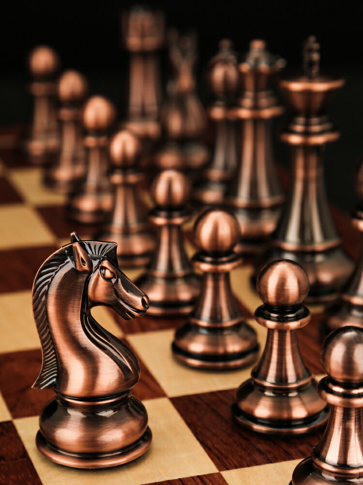 象棋 國際象棋 國際象棋比賽專用高檔禮盒套裝實木折疊棋盤超大棋子西洋棋chess