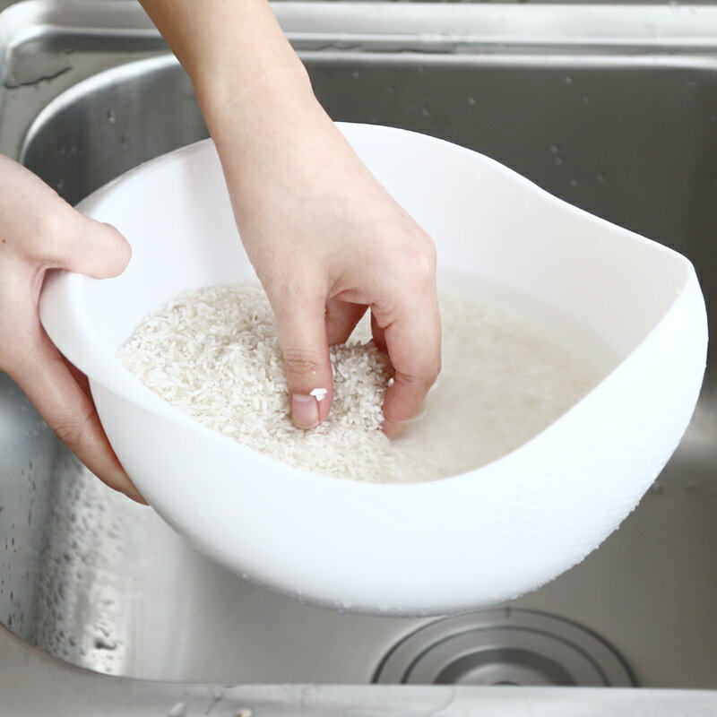鳳全淘米器洗米篩漏塑料淘米盆籃廚房用品瀝水籃洗菜籃子洗菜盆