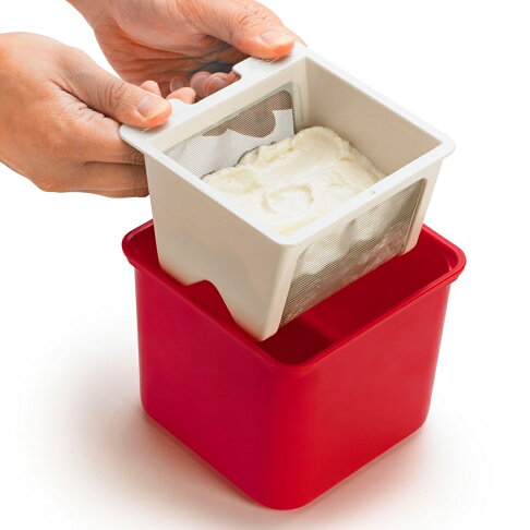 《CUISIPRO》自製優格起司器(紅1.5L) | 酸奶瀝水器 優格盒 0