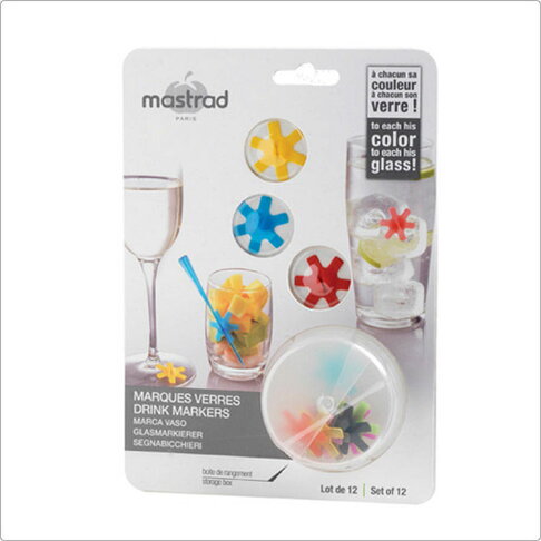 《MASTRAD》杯子標記組12入(雪花) | 杯子裝飾 杯夾 8