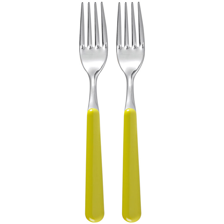 《EXCELSA》Trendy餐叉2入(綠) | 叉子 餐具