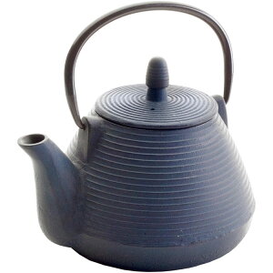 《IBILI》Java鑄鐵濾茶壺(橫紋藍1L) | 泡茶 下午茶 茶具