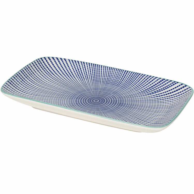 《NOW》長方淺餐盤(漣漪藍22cm) | 餐具 器皿 盤子