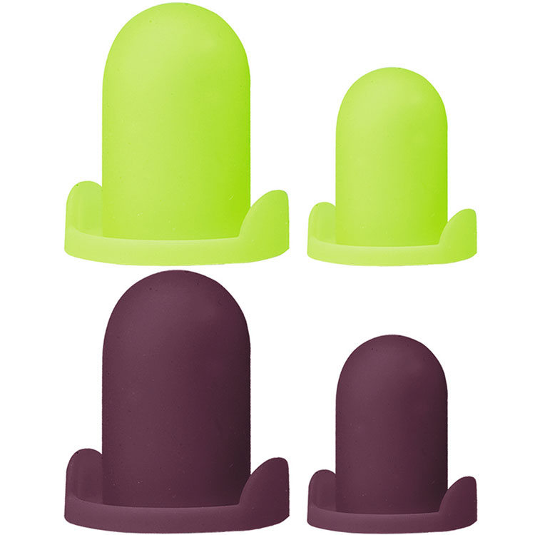 《IBILI》大小矽膠花嘴蓋4件(紫綠)