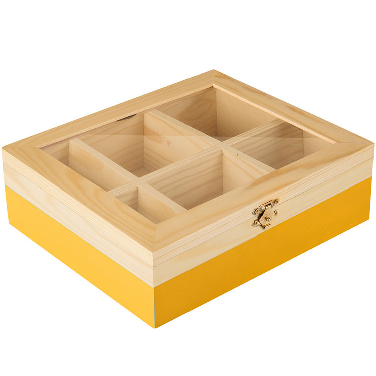 《IBILI》木質茶包收納盒(黃) | 咖啡包收納盒 防塵收納盒 茶具