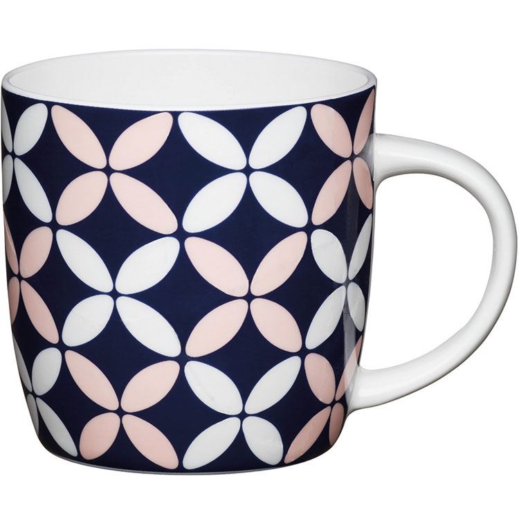 《KitchenCraft》骨瓷馬克杯(四瓣花425ml) | 水杯 茶杯 咖啡杯