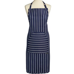 《KitchenCraft》平口雙袋圍裙(條紋藍) | 廚房圍裙 料理圍裙 烘焙圍裙