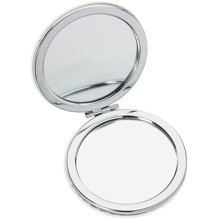 《REFLECTS》圓型雙面隨身鏡(白) | 鏡子 化妝鏡