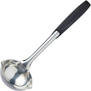 《Master》不鏽鋼雙尖嘴湯杓(黑35cm) | 料理匙 攪拌杓 攪拌勺 湯匙