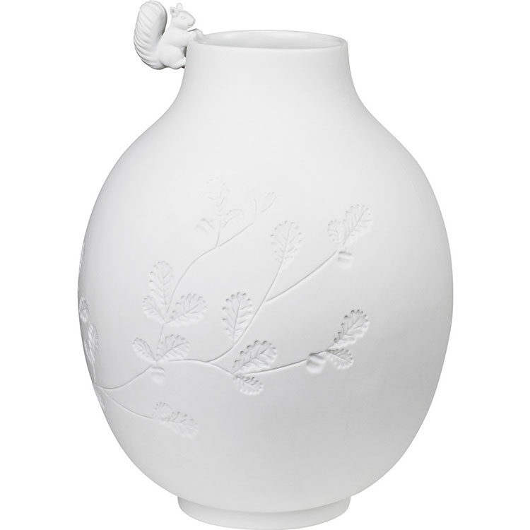 《RADER》松枝白瓷花器(松鼠) | 花瓶 花盆