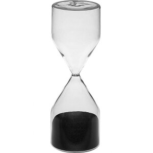 《VERSA》5分鐘柱型玻璃沙漏(黑) | 計時沙漏