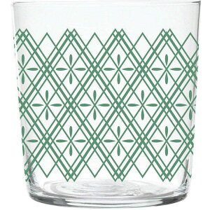 《EXCELSA》窗花玻璃杯(綠370ml) | 水杯 茶杯 咖啡杯