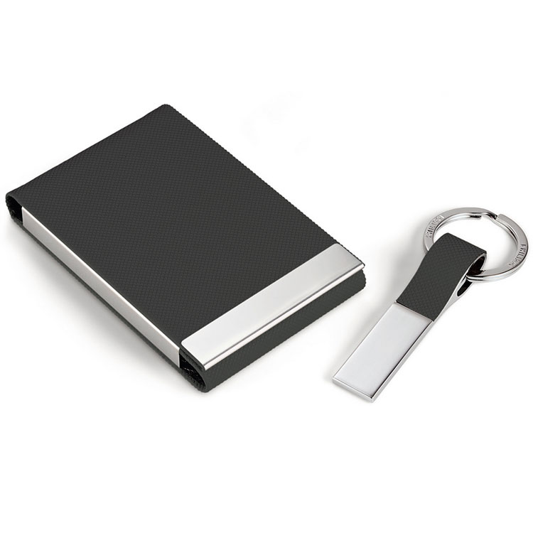 《PHILIPPI》鑰匙圈名片盒組(棕欖灰) | 證件夾 卡夾