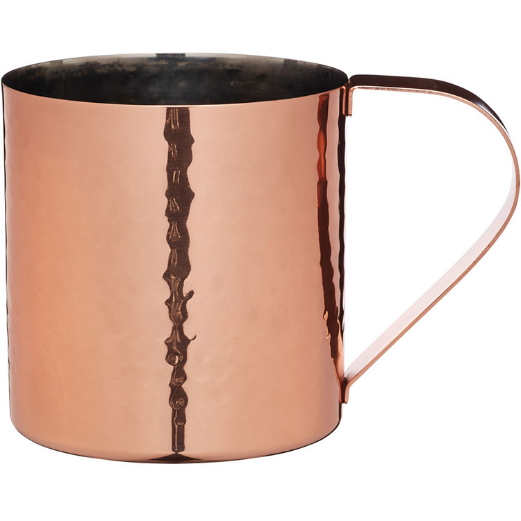 《BarCraft》錘紋不鏽鋼馬克杯(銅550ml) | 水杯 茶杯 咖啡杯 露營杯 不銹鋼杯