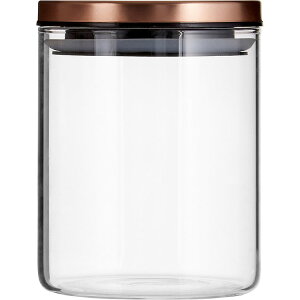 《Premier》玻璃密封罐(玫瑰金700ml) | 保鮮罐 咖啡罐 收納罐 零食罐 儲物罐