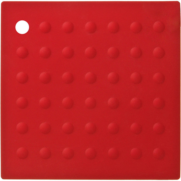 《Premier》Zing方形矽膠隔熱墊(紅) | 桌墊 鍋墊 餐墊 耐熱墊 杯墊