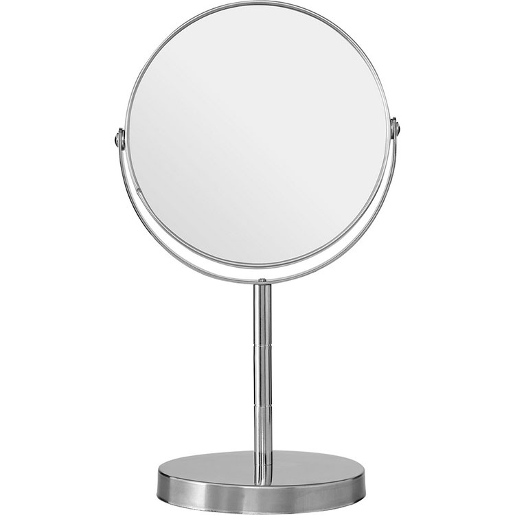 《Premier》雙面高腳桌鏡(銀26cm) | 鏡子 化妝鏡