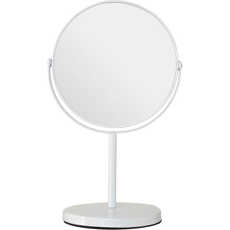 《Premier》雙面高腳桌鏡(白29cm) | 鏡子 化妝鏡