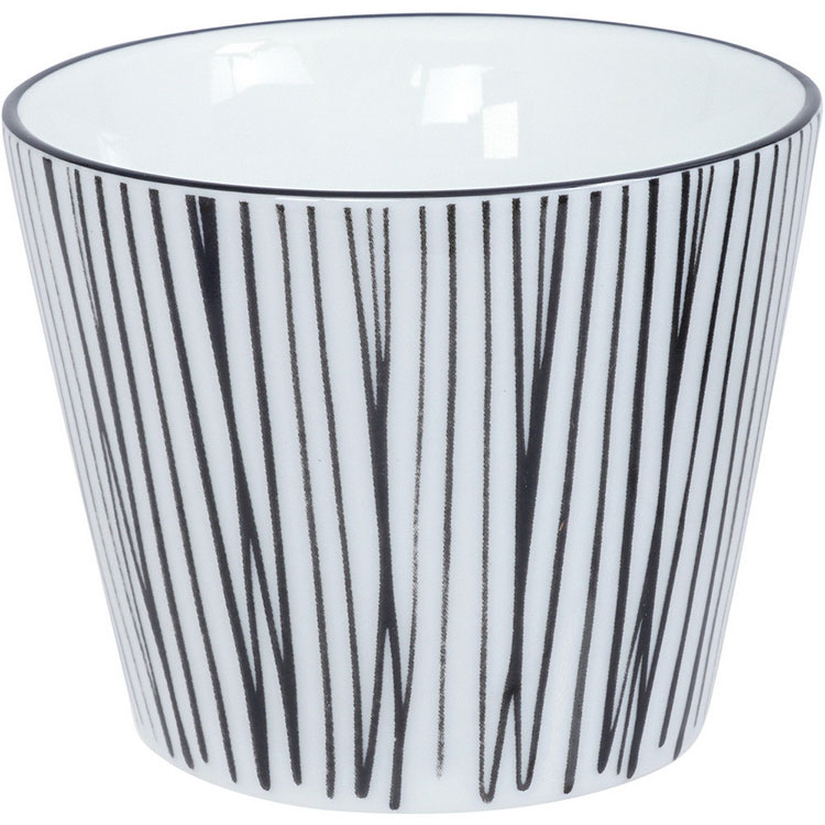 《Tokyo Design》瓷製茶杯(線紋黑170ml) | 水杯 茶杯 咖啡杯