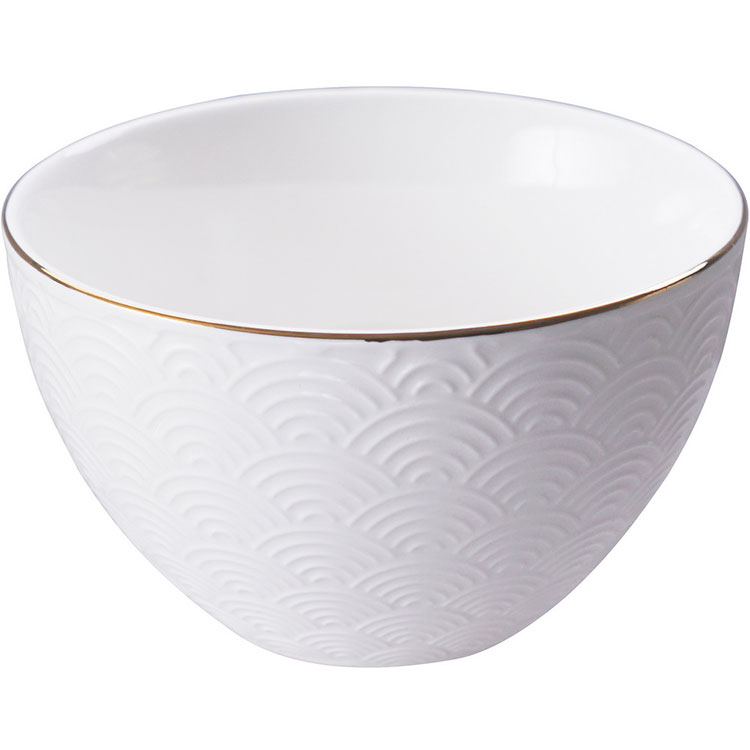 《Tokyo Design》雅緻白瓷餐碗(浪紋11.5cm) | 飯碗 湯碗