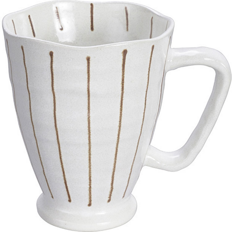 《Tokyo Design》手作馬克杯(直線白380ml) | 水杯 茶杯 咖啡杯
