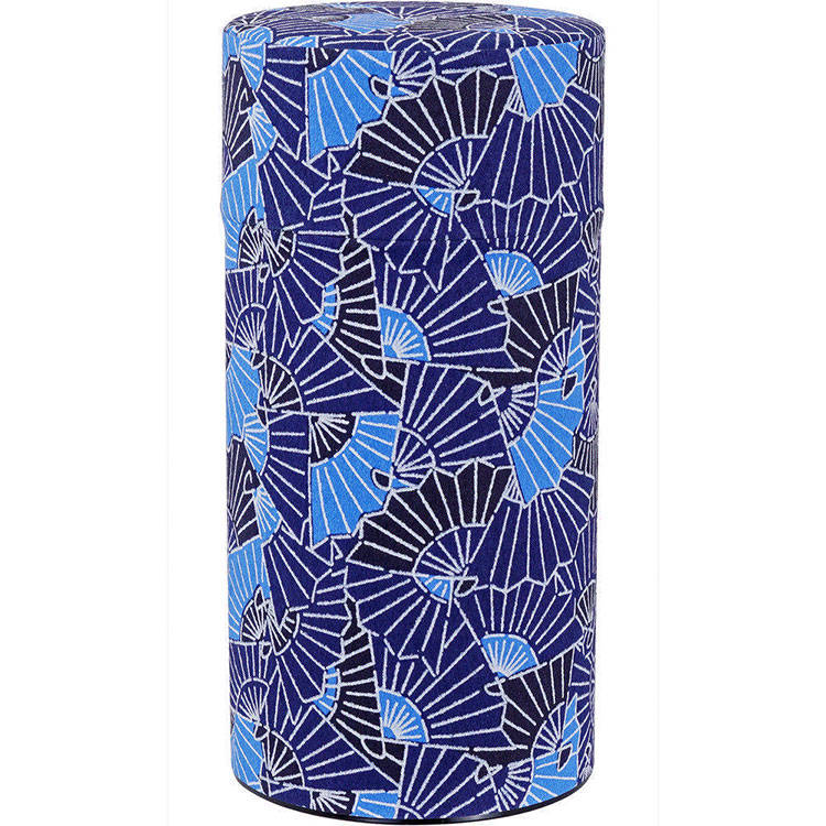 《Tokyo Design》日式茶葉收納罐(摺扇藍) | 收納瓶 儲物罐 零食罐