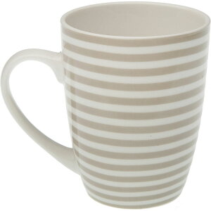 《VERSA》新骨瓷馬克杯(棕橫紋325ml) | 水杯 茶杯 咖啡杯