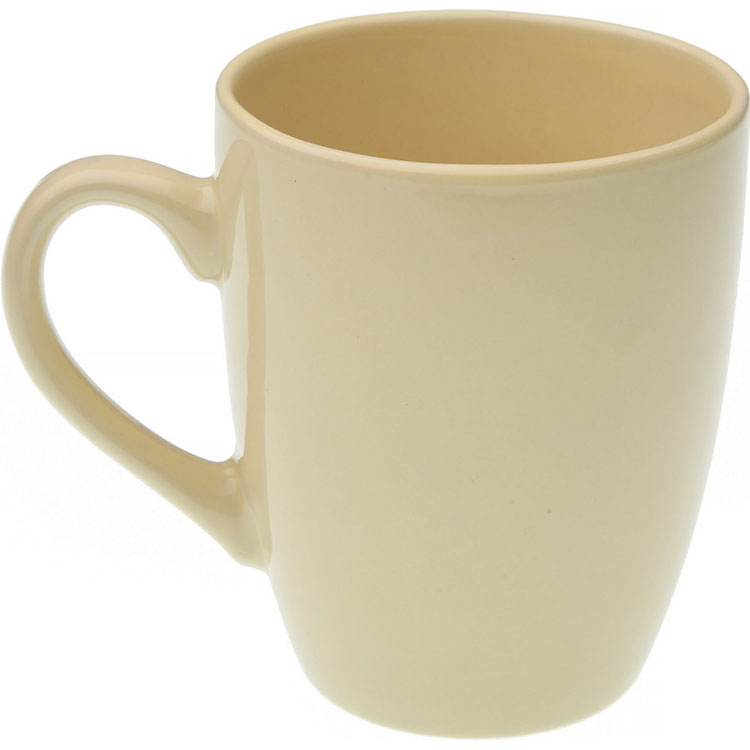 《VERSA》陶製馬克杯(鵝黃350ml) | 水杯 茶杯 咖啡杯
