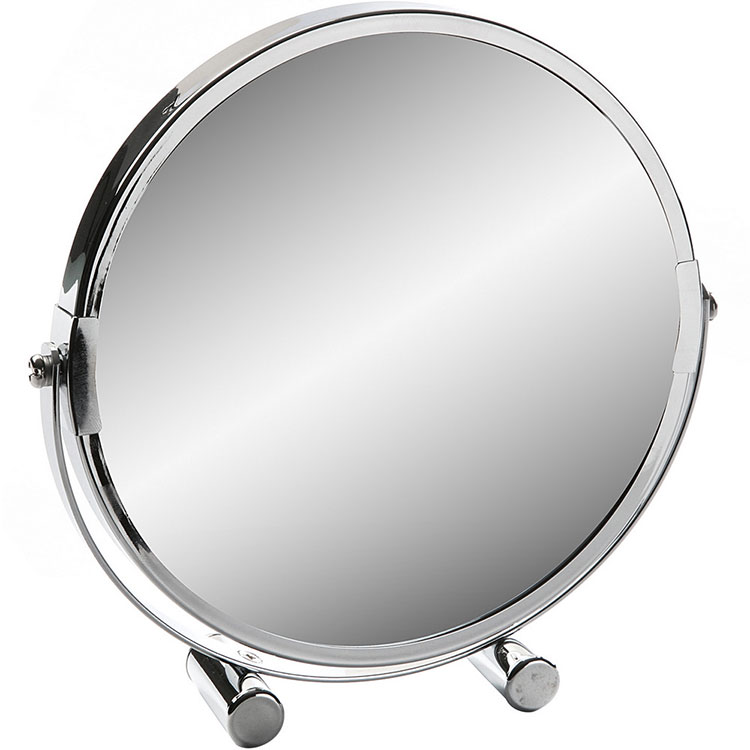 《VERSA》雙面立式桌鏡(銀) | 鏡子 化妝鏡