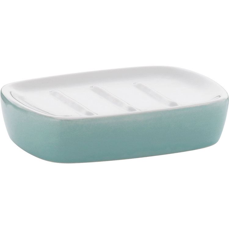 《KELA》Landora陶製肥皂盒(藍綠) | 肥皂架 香皂碟 皂盒