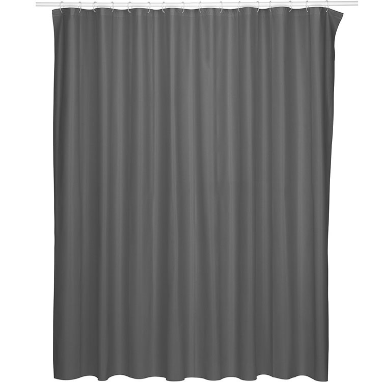 《KELA》簡約防水浴簾(深灰180cm) | 乾溼分離 浴室隔簾