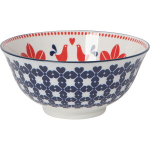 《NOW》瓷製餐碗(藍窗花16cm) | 飯碗 湯碗