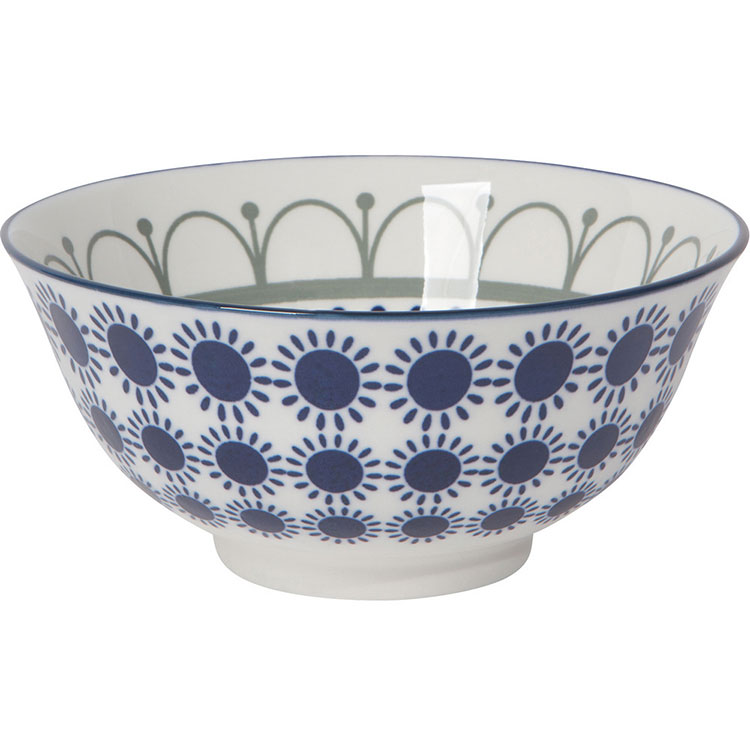 《NOW》瓷製餐碗(藍太陽16cm) | 飯碗 湯碗