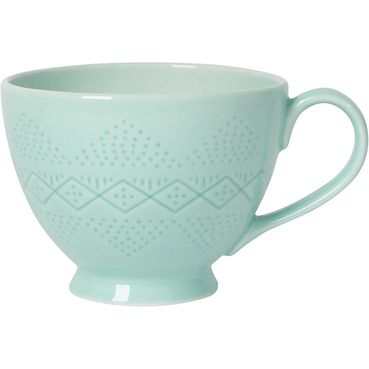 《NOW》寬口陶製馬克杯(薄荷綠470ml) | 水杯 茶杯 咖啡杯