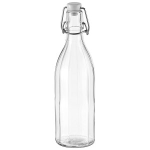 《TESCOMA》扣式密封玻璃水瓶(豎紋500ml) | 水壺