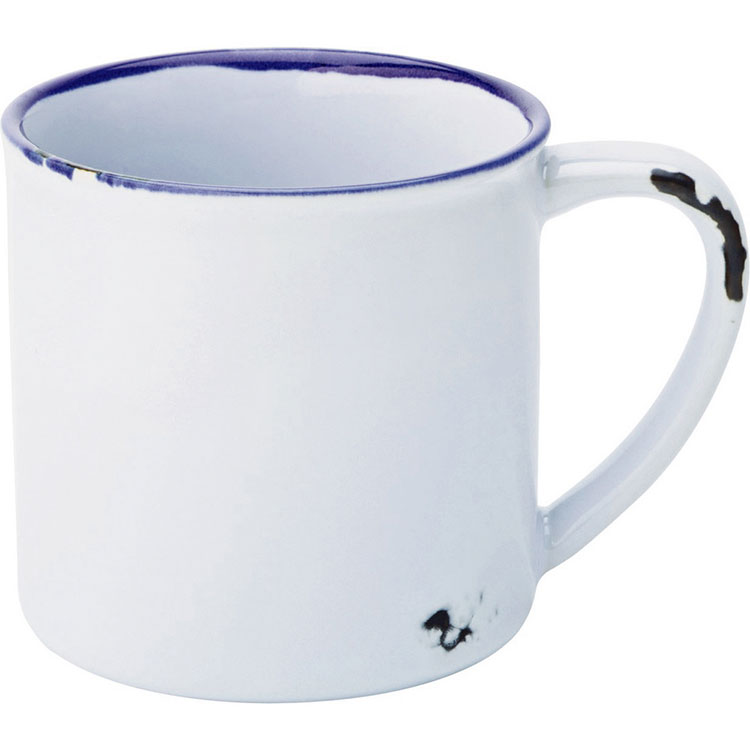 《Utopia》復古石陶馬克杯(藍白280ml) | 水杯 茶杯 咖啡杯