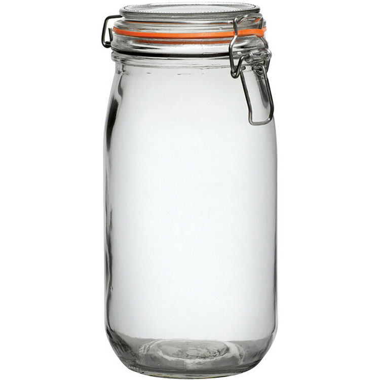 《Utopia》扣式玻璃密封罐(橘1.5L) | 保鮮罐 咖啡罐 收納罐 零食罐 儲物罐