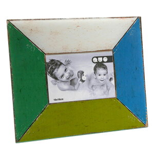《VERSA》復古仿木紋相框(藍綠4x6吋) | 畫框 照片框