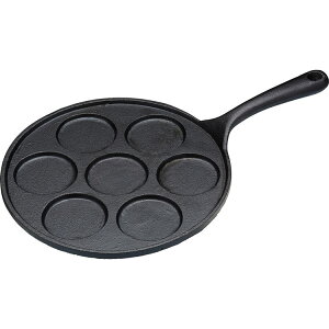 《KitchenCraft》7格煎餅鑄鐵鍋 | 平底鑄鐵烤盤 煎盤